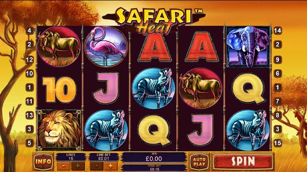 Safari Heat Slot Machine Reels